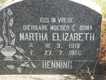 HENNING Martha Elizabeth 1919-1986