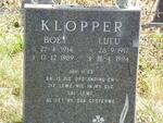 KLOPPER Boet 1914-1989 & Lulu 1917-1994