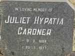 GARDNER Juliet Hypatia 1884-1977