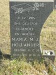 HOLLANDER Maria M.J. 1928-1981