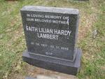 LAMBERT Faith Lilian Hardy 1927-2010