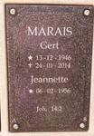 MARAIS Gert 1946-2014 & Jeanette 1956-