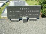 HEYNS D.J.G. 1924-1991 & M.J. 1922-1998