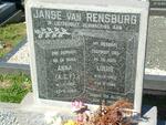 RENSBURG Louis, Janse van 1922-1994 & A.C.F. 1923-2003