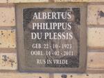 PLESSIS Albertus Philippus, du 1923-2011