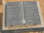BASSON Matthys M. 1857-1932 & Elizabeth C.J. FOURIE 1869-1960