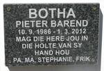 BOTHA Pieter Barend 1986-2012