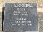 FERREIRA Boet 1931-1991 & Bella 1929-1992