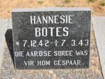 BOTES Hannesie 1942-1943