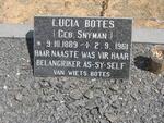 BOTES Lucia nee SNYMAN 1889-1961