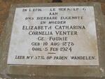 VENTER Elizabeth Catharina Cornelia nee FOURIE 1878-1924