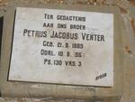 VENTER Petrus Jacobus 1885-1953