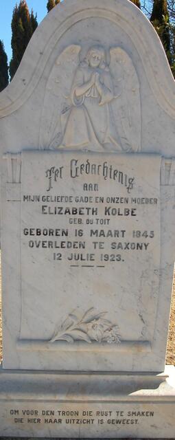 KOLBE Elizabeth nee du TOIT 1845-1923