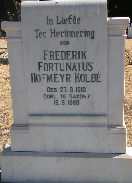 KOLBE Frederik Fortunatus Hofmeyer 1919-1969