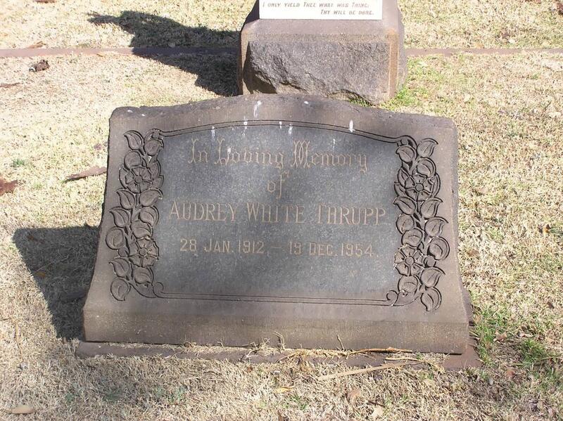 THRUPP Audrey White 1912-1954