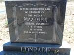 CONRADIE M.I.G nee VISSER 1924-1997