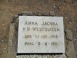 WESTHUIZEN Anna Jacoba, v.d. 1918-1919