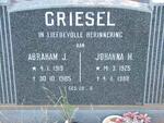 GRIESEL Abraham J. 1919-1985 & Johanna M. 1925-1980