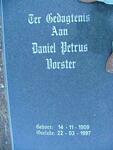 VORSTER Daniel Petrus 1909-1997
