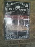 Roll of Honour 1914-1918 & 1939-1945