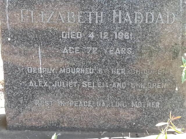 HADDAD Elizabeth -1961