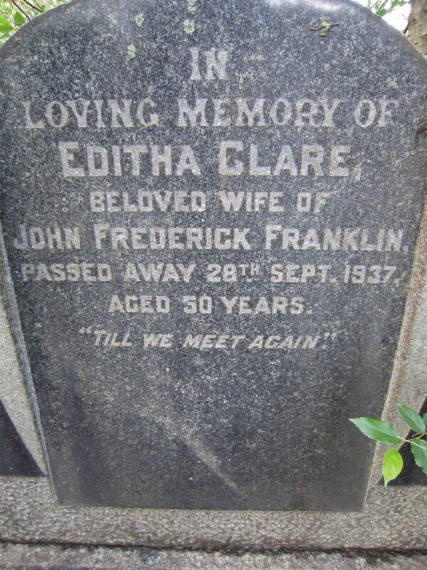 FRANKLIN Editha Clare -1937
