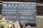 MALLINSON Hermanus Johannes 1910-1952 & Elizabeth Magrieta Louisa 1910-1999
