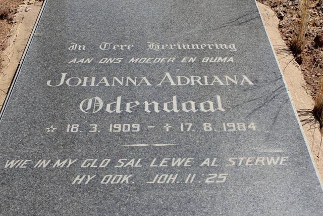 ODENDAAL Johanna Adriana 1909-1984