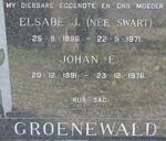 GROENEWALD Johan E. 1891-1976 & Elsabe J. SWART 1896-1971