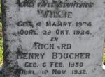 BOUCHER Willie 1924-1924 :: BOUCHER Richard Henry 1930-1932