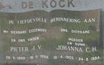 KOCK Pieter J.V., de 1890-1968 & Johanna C.H. 1905-1984