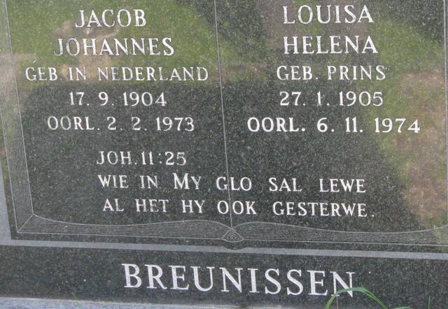 BREUNISSEN Jacob Johannes 1904-1973 & Louisa Helena PRINS 1905-1974