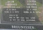 BREUNISSEN Jacob Johannes 1904-1973 & Louisa Helena PRINS 1905-1974