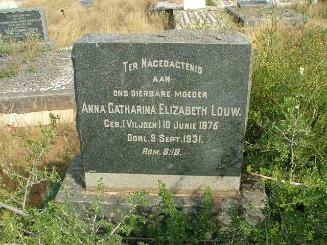 LOUW Anna Catharina Elizabeth nee VILJOEN 1875-1931