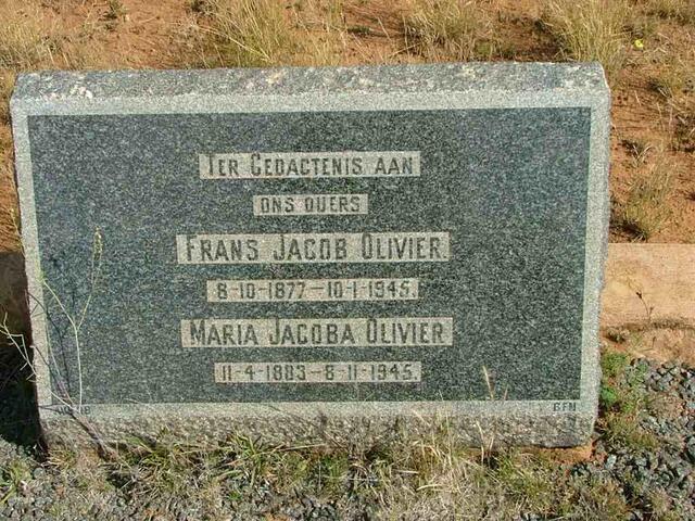 OLIVIER Frans Jacob 1877-1945 & Maria Jacoba 1883-1945