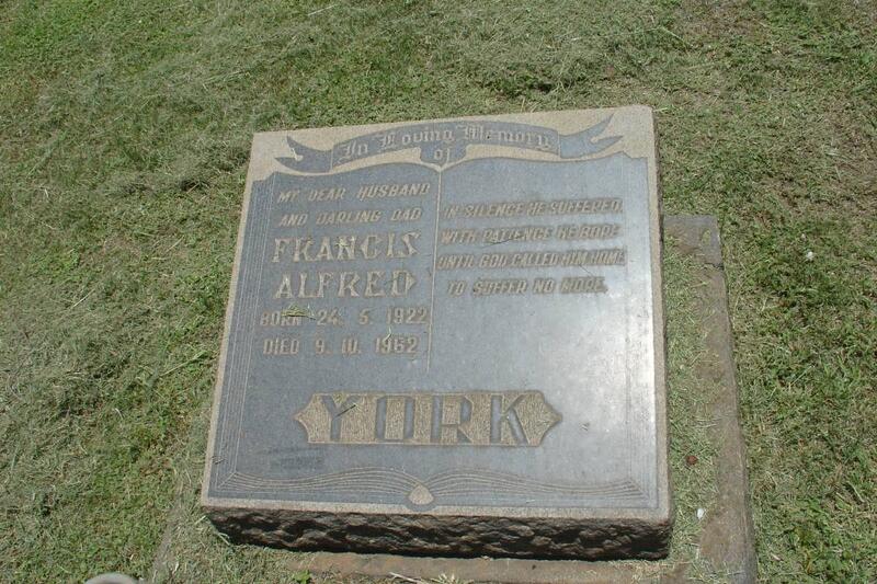 YORK Francis Alfred 1922-1962