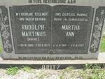 BRITZ Rudolph Martinus 1910-1975 & Martha Ann 1915-1993