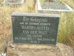 WALT Martha Aletta, van der nee COETZEE 1897-1951