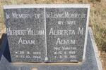 ADAM Herbert William 1899-1996 & Alberta M. VORSTER 1898-1990