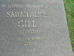 GILL Sarah Alice nee STEVENS -1969