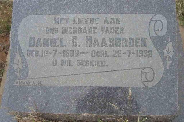 HAASBROEK Daniel G. 1899-1938