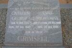 GRIMSELL Charles George 1855-1947 & Anna Wilhelmina STRYDOM 1880-1948