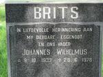 BRITS Johannes Wilhelmus 1933-1978