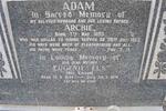 ADAM Archie 1893-1952 & Eugenie ELS nee KIDSON 1894-1974