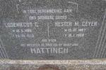 HATTINGH Lodewiecus C. 1888-1973 & Hester M. GEYER 1887-1960