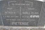 PIETERSE Petrus A. 1883-1959 & Maria C. PELSER 1894-1983
