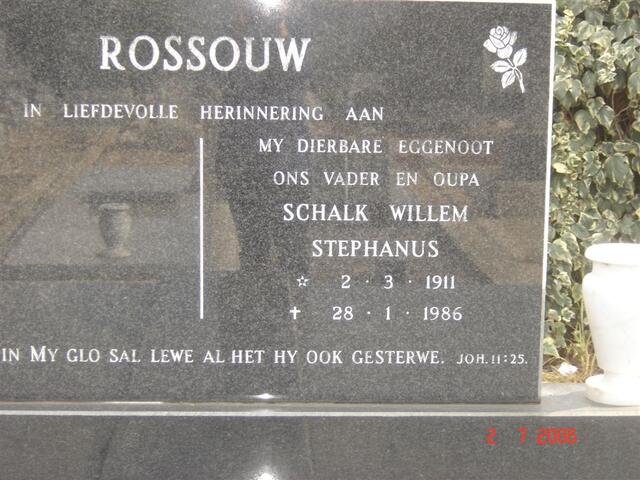 ROSSOUW Schalk Willem Stephanus 1911-1986