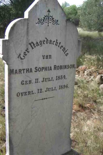 ROBINSON Martha Sophia 1854-1896