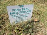 EBRAHIM Fozia Banu Sheik 1963-2005