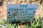 AHMED Ridwaan 1973-1996